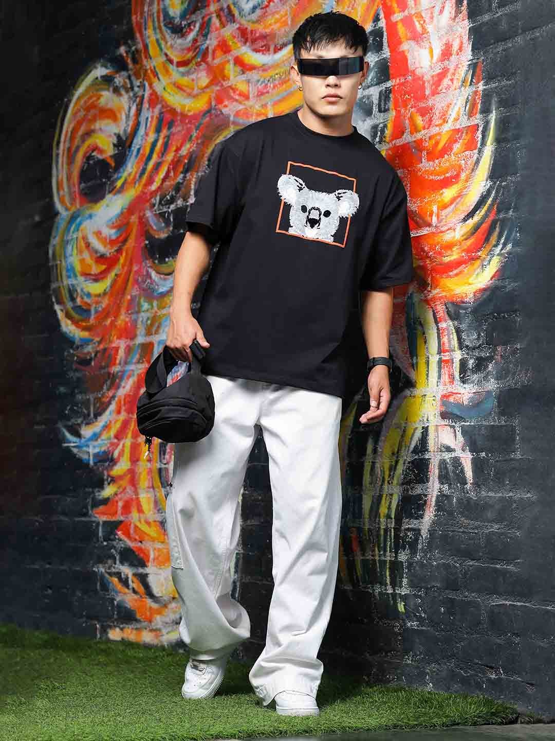 Unisex Graphic Printed Drop Shoulder Oversized T-Shirt - Image 3