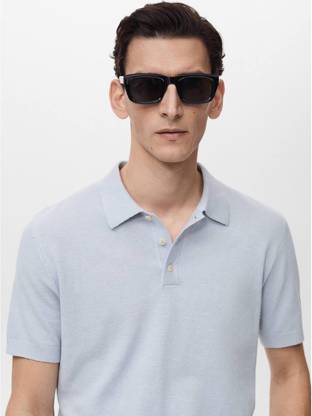 Knitted Polo Collar T-shirt - Image 2