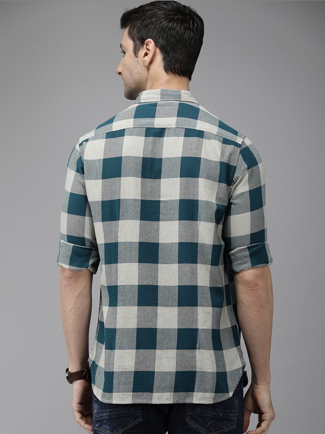 Slim Fit Flannel Shirt - Image 2