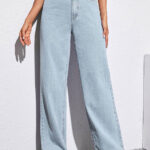WOMEN WIDE LEG JEANS BY SKG | LATEST HIGH WAIST STRAIGHT FIT DENIM | NON-STRETCHABLE FLARED FULL LENGTH HIGH RISE | STRAIGHT WIDE LEG | CARGO WIDE LEG | High-Waist Denim Straight | Straight Leg | PETITE Solid Straight | BLACK | WHITE | BROWN STRAIGHT JEANS | CREAM | CHARCOAL | ICE BLUE | MIDBLUE